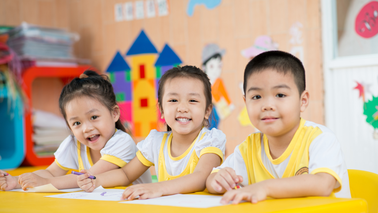 school aged children in class